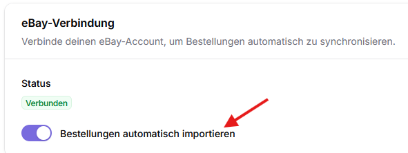 eBay Einstellungen