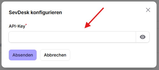 SevDesk verbinden Step 2